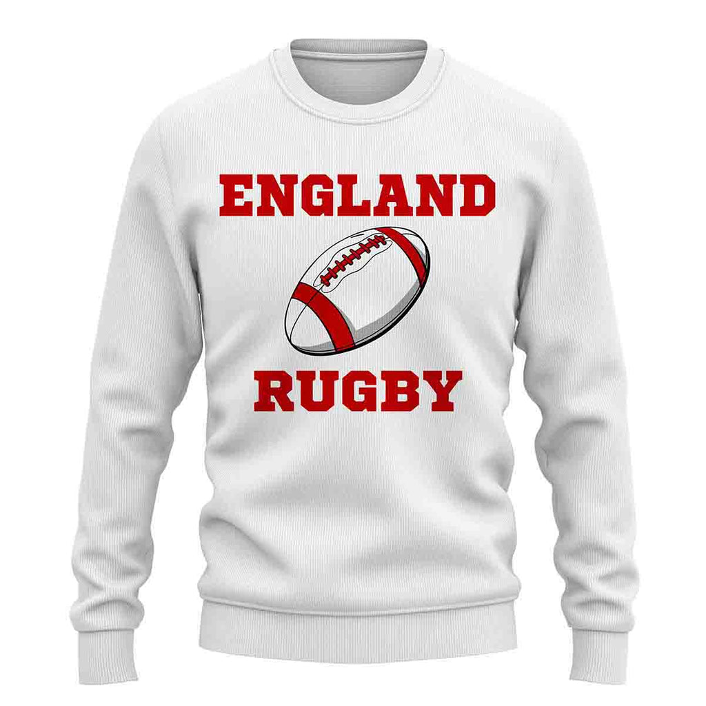 England Rugby Ball Sweatshirt (White) Product - Football Shirts UKSoccershop   