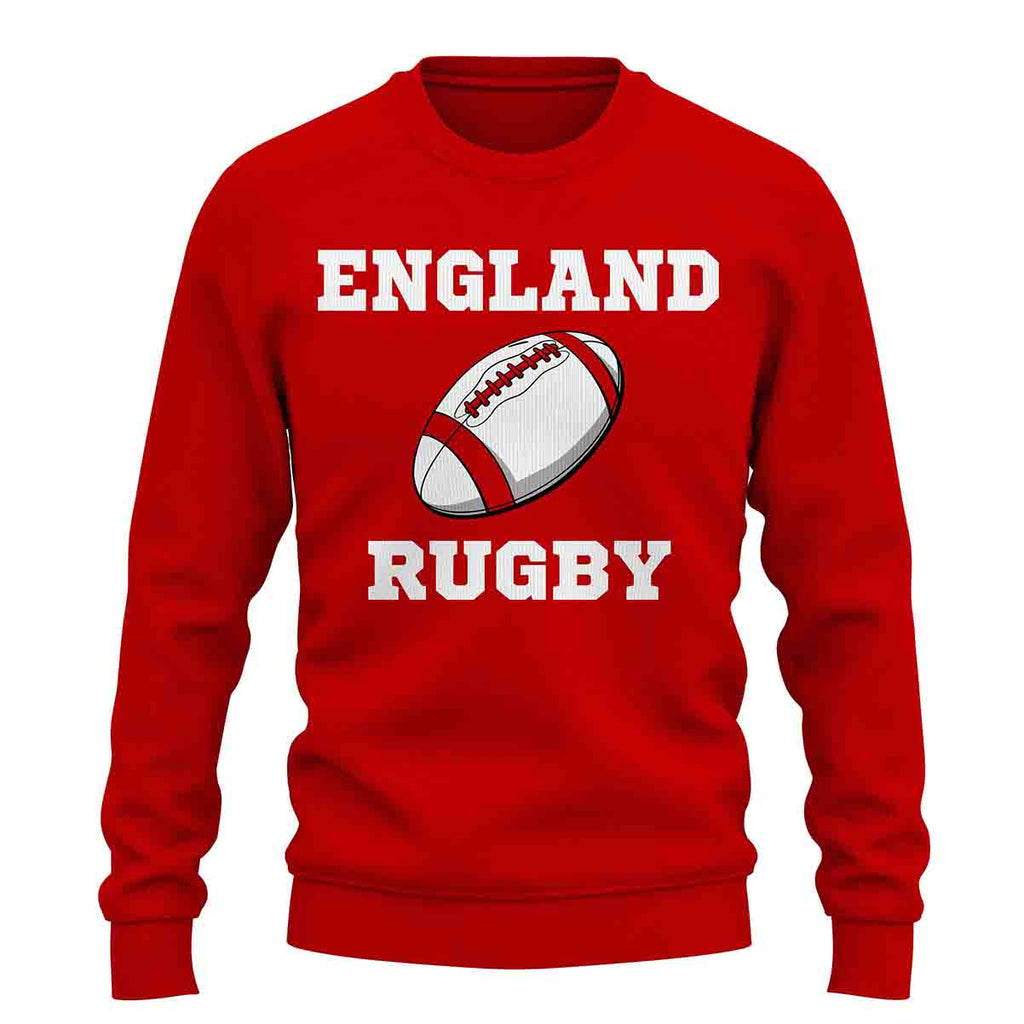 England Rugby Ball Sweatshirt (Red) Product - Football Shirts UKSoccershop   