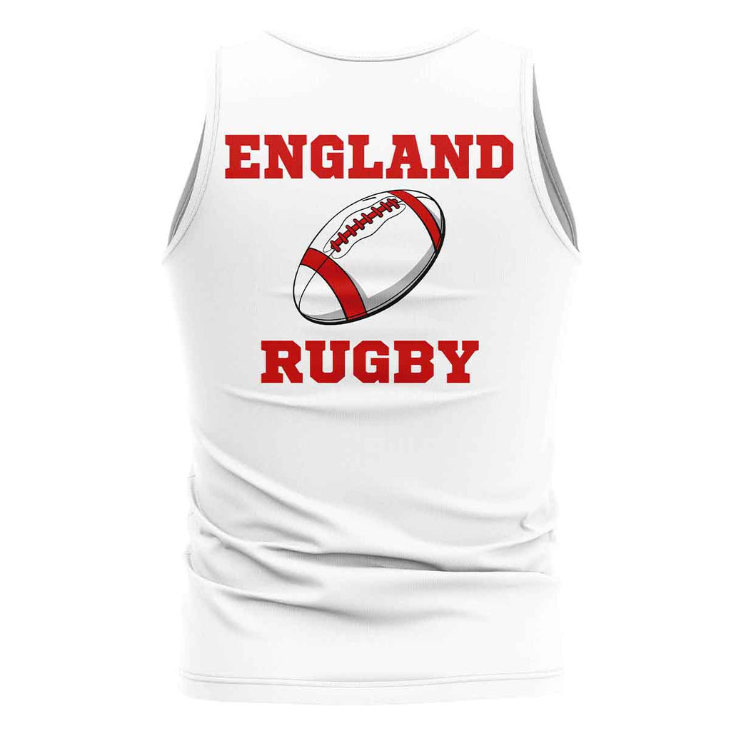 England Rugby Ball Tank Top (White) Product - T-Shirt UKSoccershop   