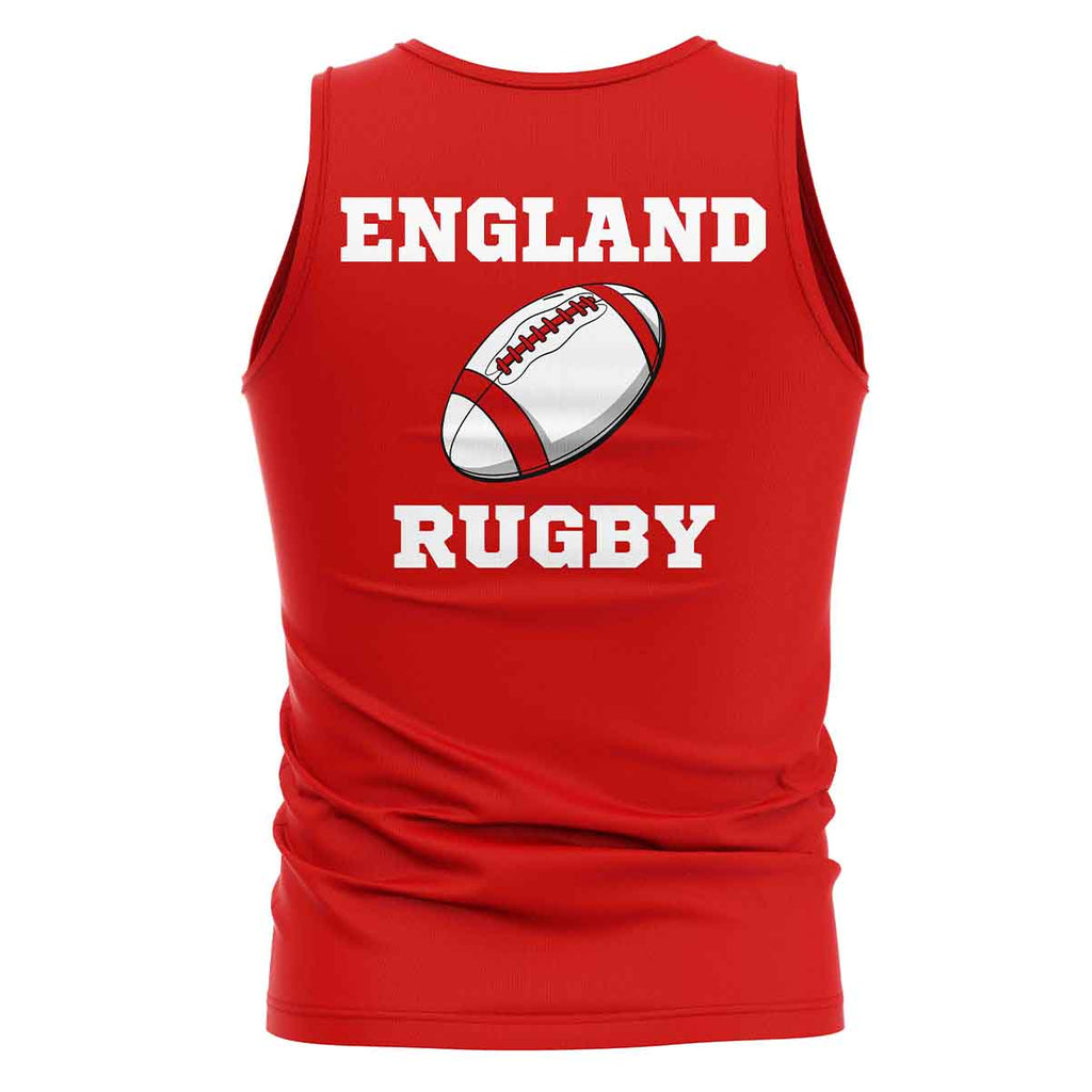 England Rugby Ball Tank Top (Red) Product - T-Shirt UKSoccershop   