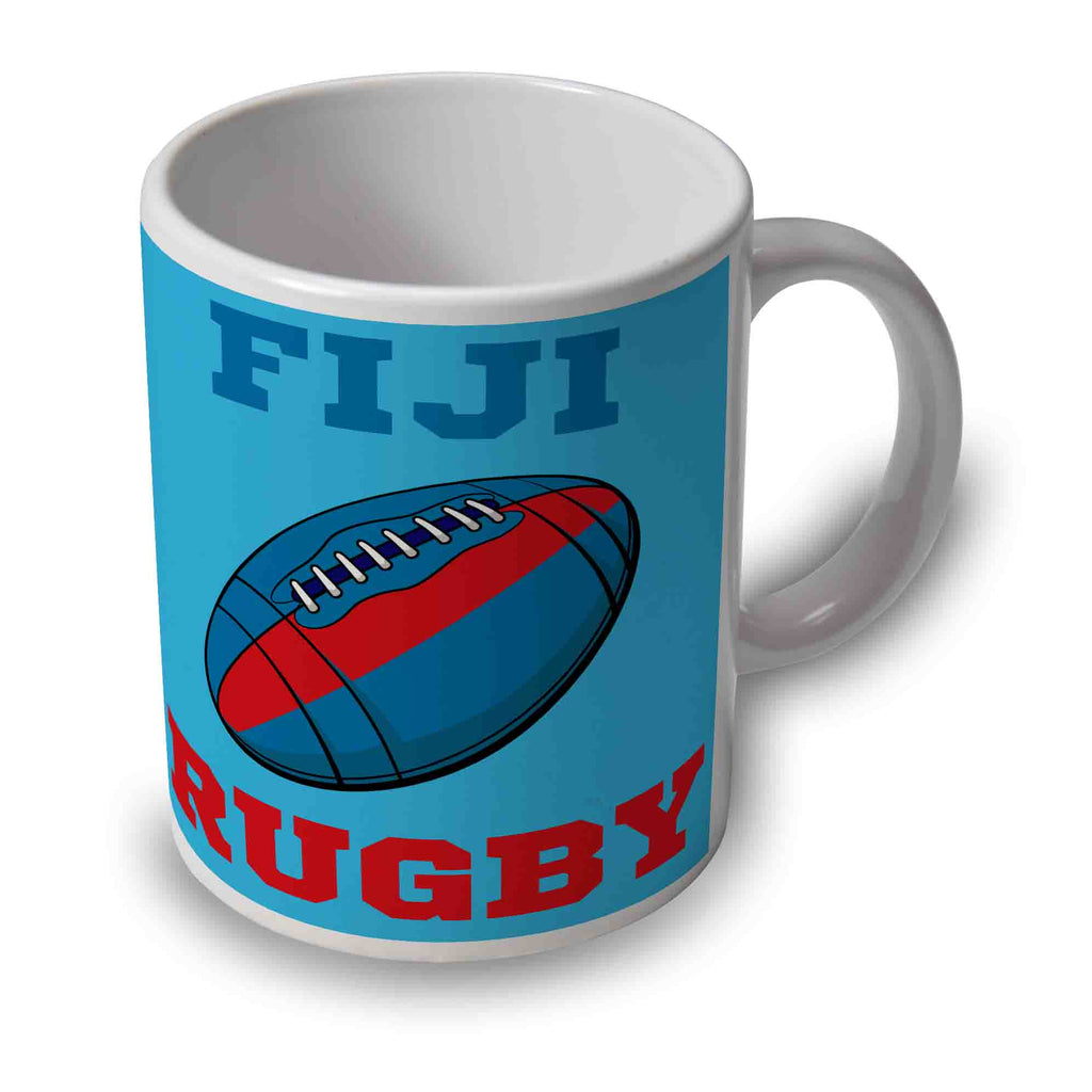 Fiji Rugby Ball Mug (Aqua) Product - Mugs UKSoccershop   