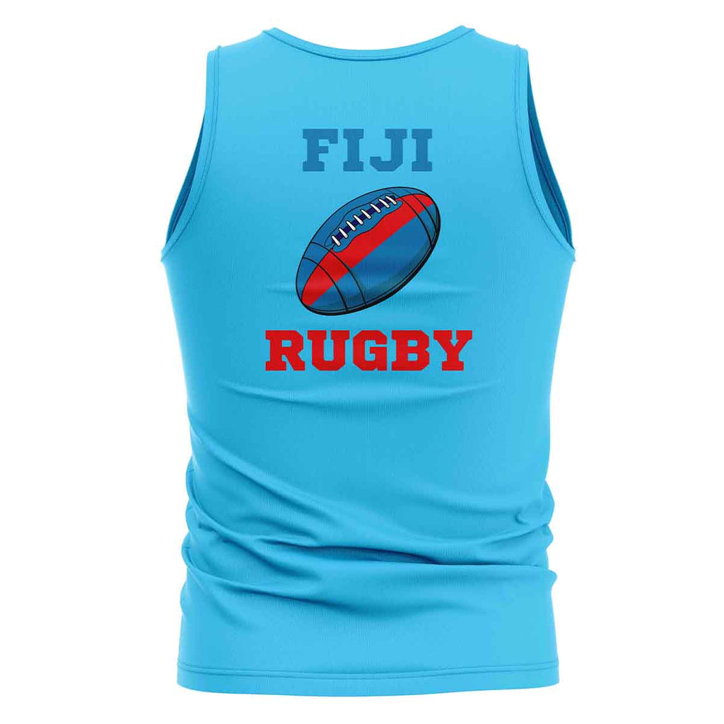 Fiji Rugby Ball Tank Top (Sapphire Blue) Product - T-Shirt UKSoccershop   