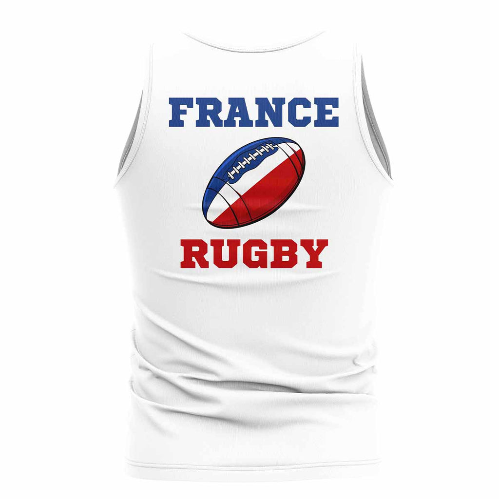 France Rugby Ball Tank Top (White) Product - T-Shirt UKSoccershop   