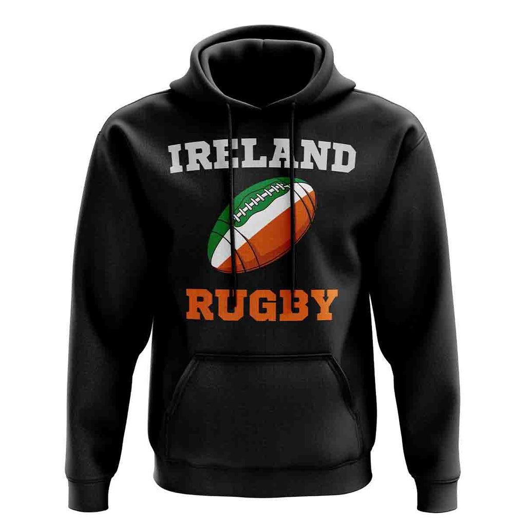 Ireland Rugby Ball Hoody (Black) Product - Hoodies UKSoccershop   