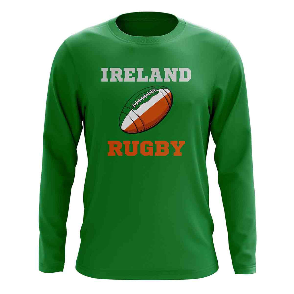 Ireland Rugby Ball Long Sleeve Tee (Green) Product - T-Shirt UKSoccershop   