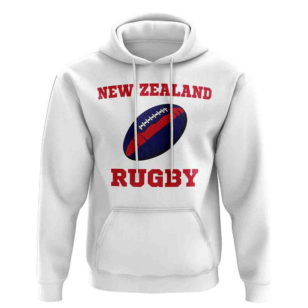 New Zealand Rugby Ball Hoody (White) Product - Hoodies UKSoccershop   