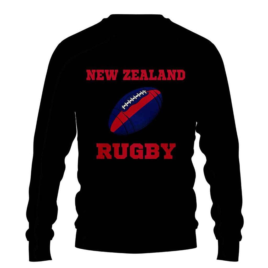 New Zealand Rugby Ball Sweatshirt (Black) Product - Football Shirts UKSoccershop   