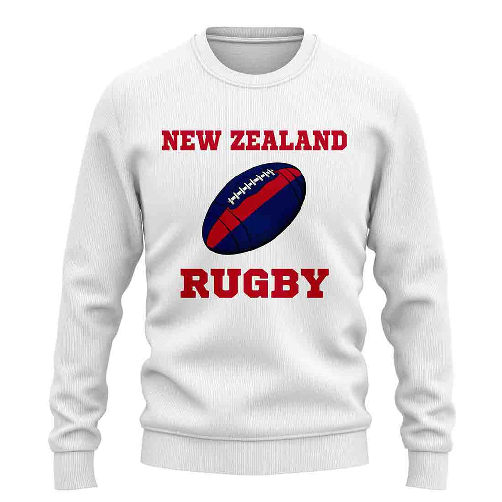 New Zealand Rugby Ball Sweatshirt (White) Product - Football Shirts UKSoccershop   