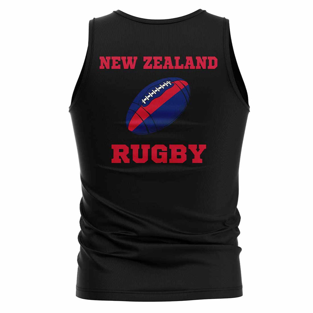 New Zealand Rugby Ball Tank Top (Black) Product - T-Shirt UKSoccershop   