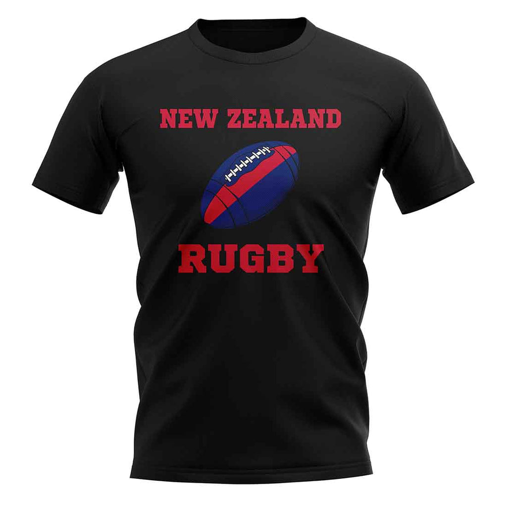 New Zealand Rugby Ball T-Shirt (Black) Product - Football Shirts UKSoccershop   