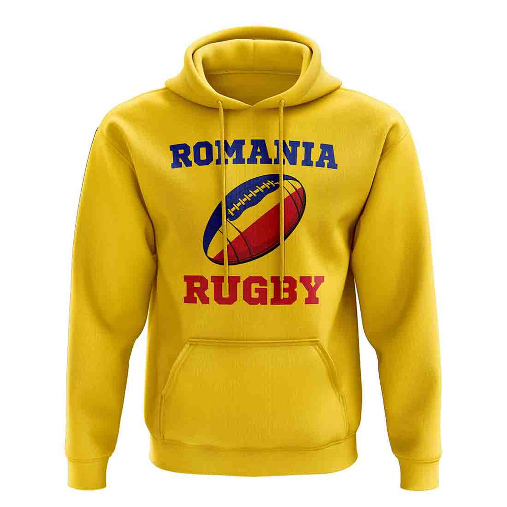 Romania Rugby Ball Hoody (Yellow) Product - Hoodies UKSoccershop   