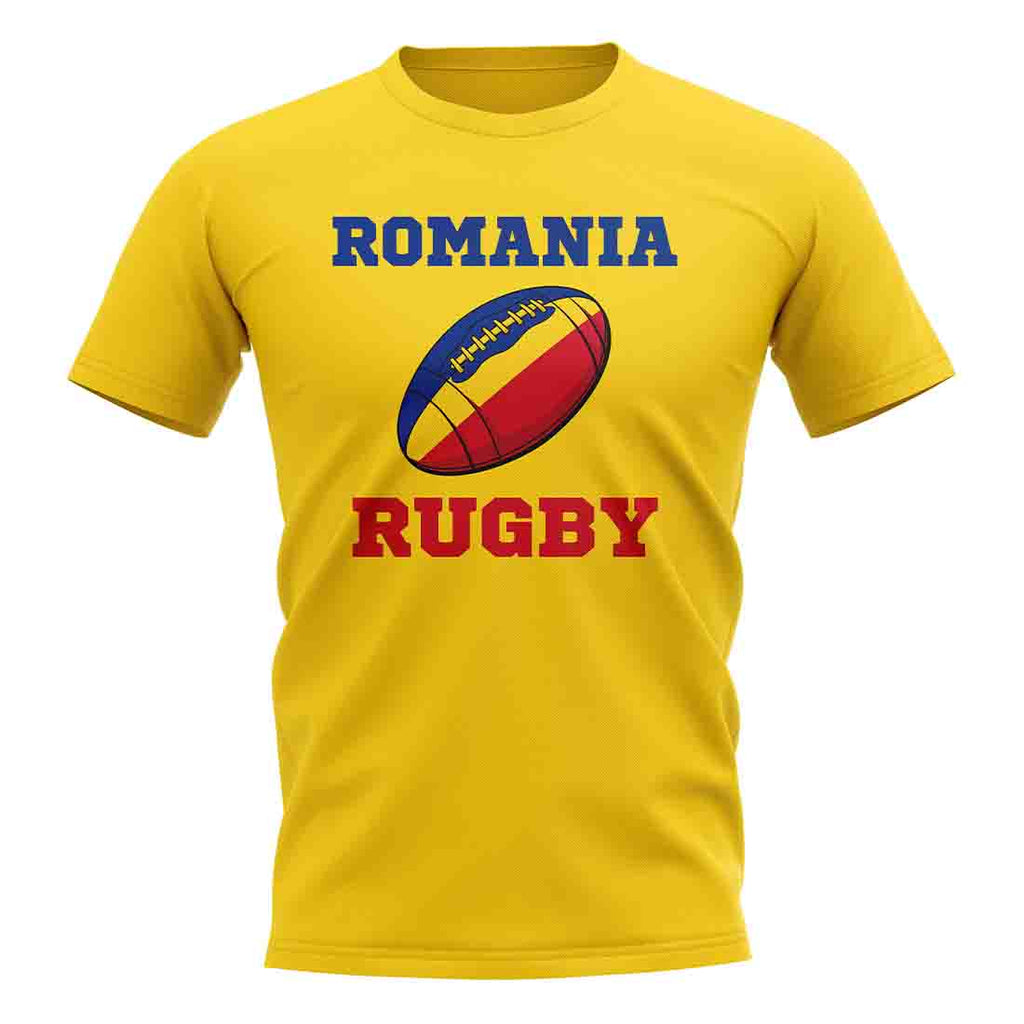 Romania Rugby Ball T-Shirt (Yellow) Product - Football Shirts UKSoccershop   