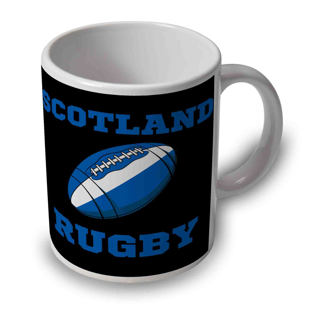 Scotland Rugby Ball Mug (Black) Product - Mugs UKSoccershop   