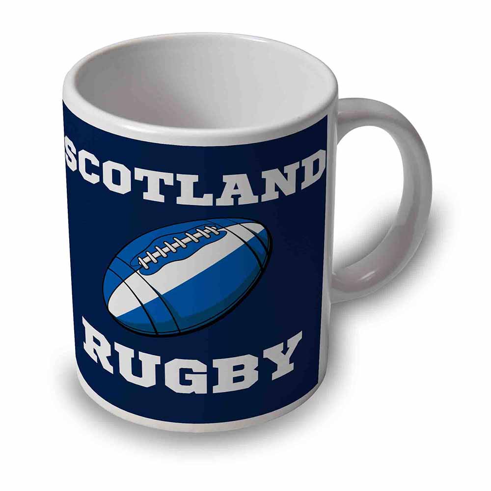 Scotland Rugby Ball Mug (Navy) Product - Mugs UKSoccershop   