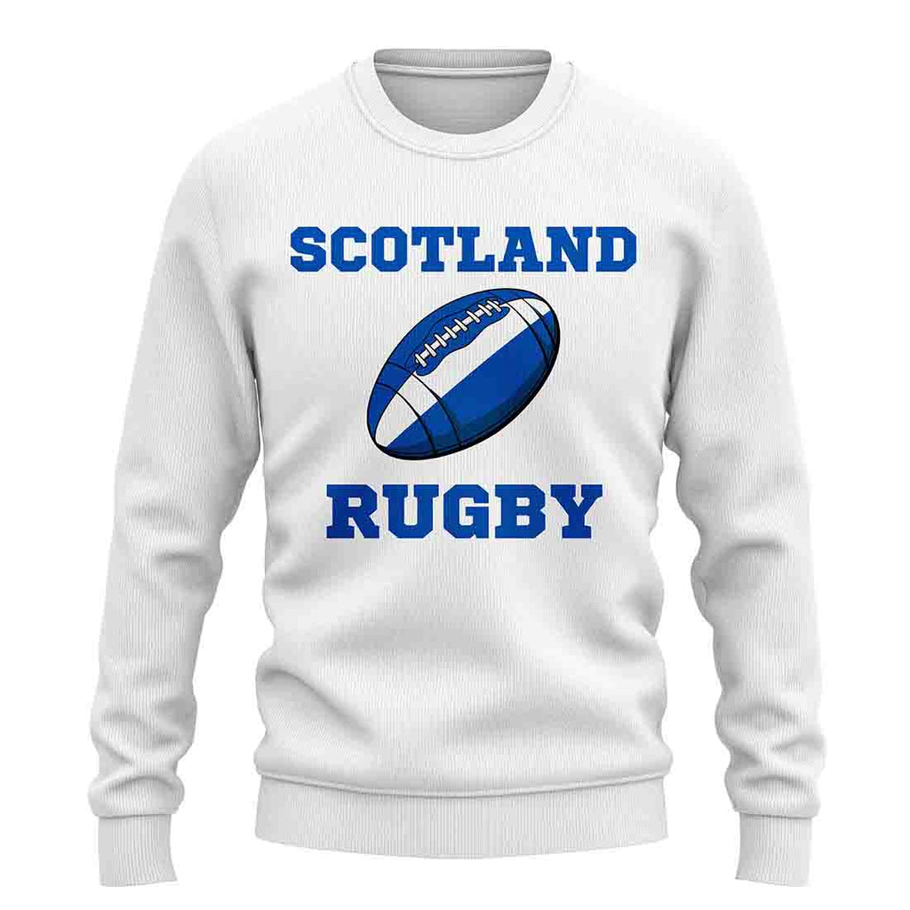 Scotland Rugby Ball Sweatshirt (White) Product - Football Shirts UKSoccershop   