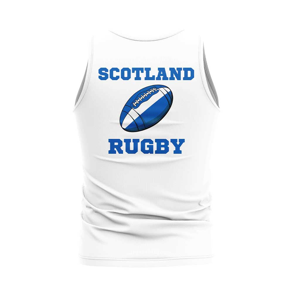 Scotland Rugby Ball Tank Top (White) Product - T-Shirt UKSoccershop   