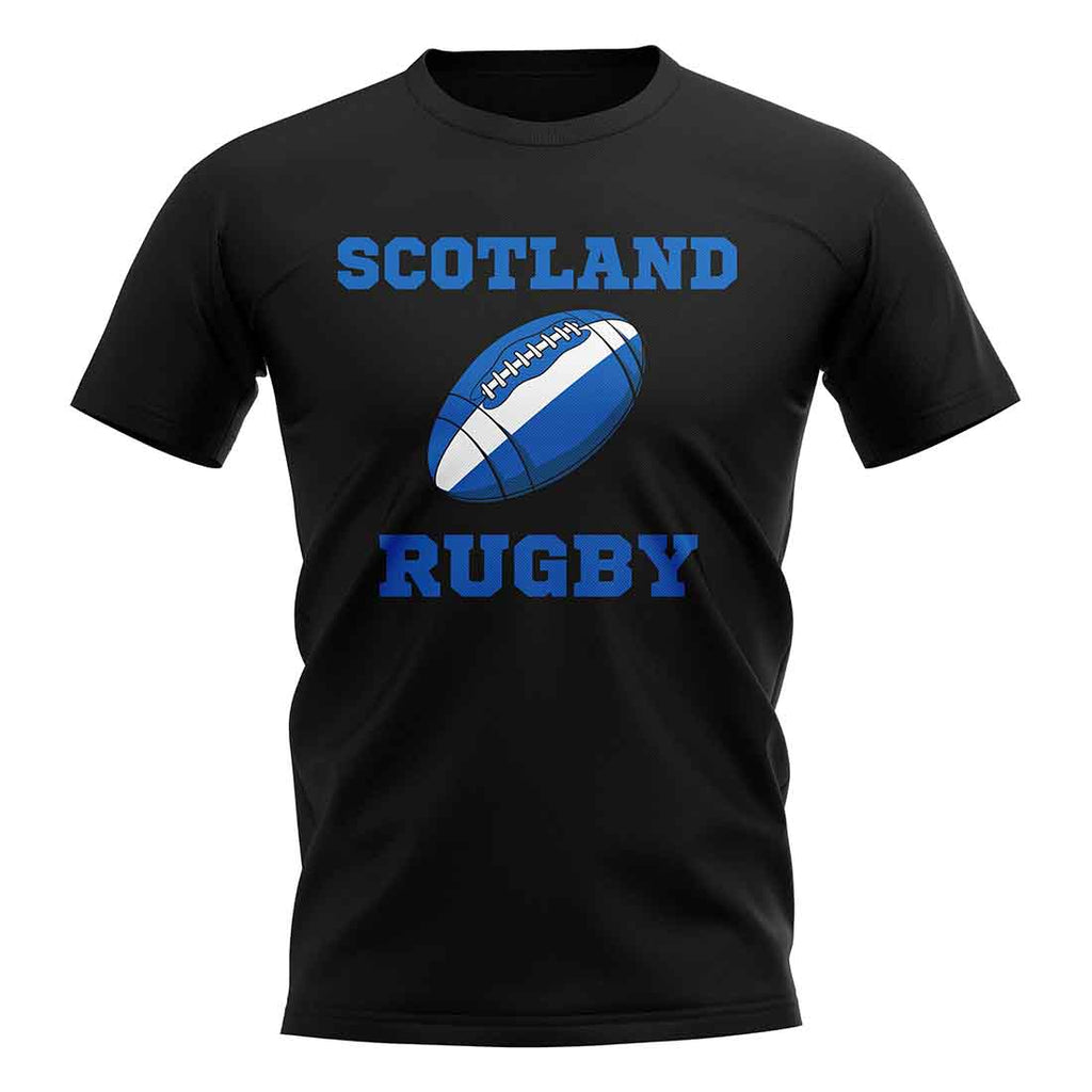 Scotland Rugby Ball T-Shirt (Black) Product - Football Shirts UKSoccershop   