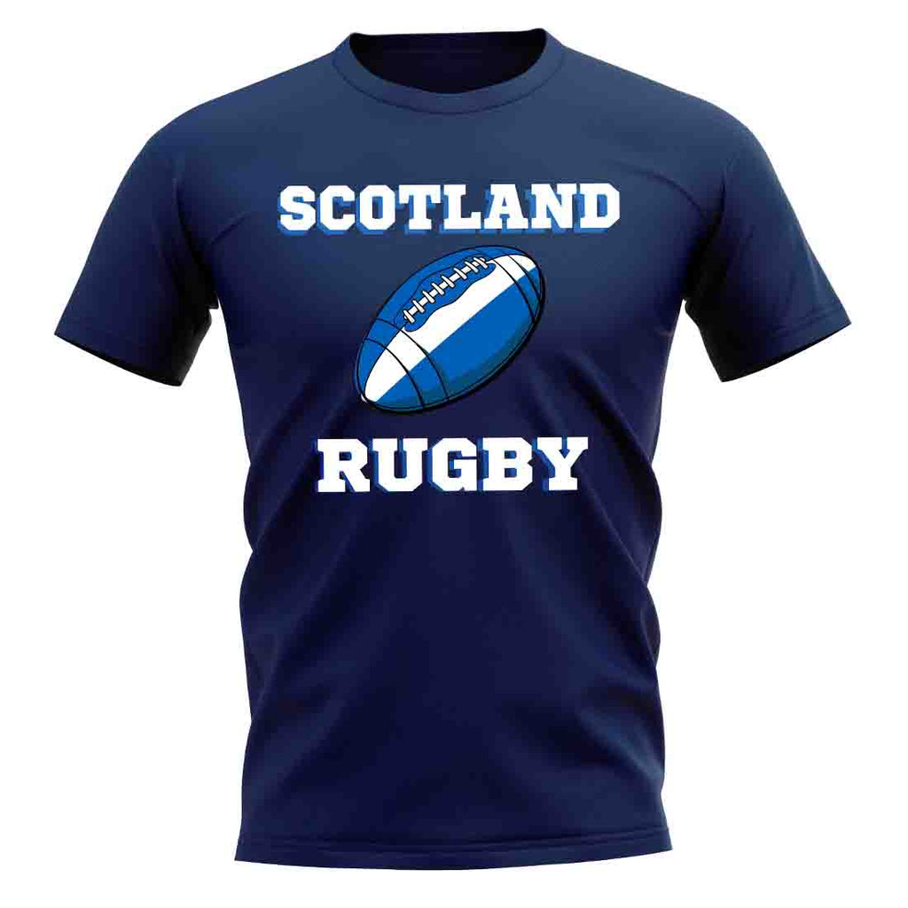 Scotland Rugby Ball T-Shirt (Navy) Product - Football Shirts UKSoccershop   