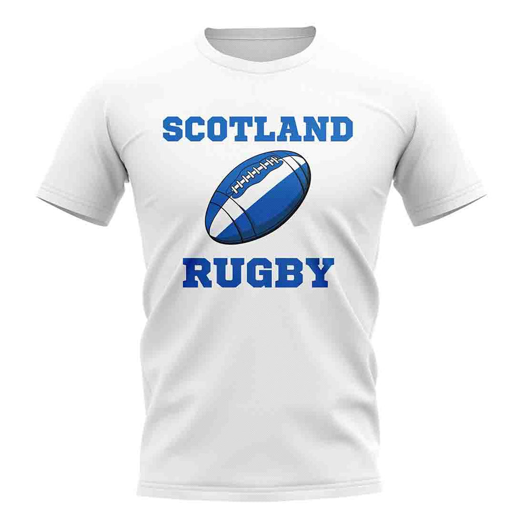 Scotland Rugby Ball T-Shirt (White) Product - Football Shirts UKSoccershop   