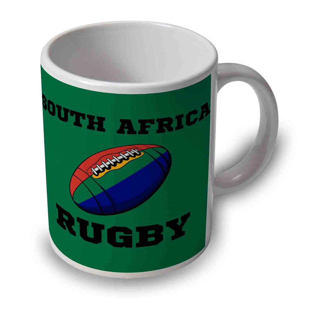 South Africa Rugby Ball Mug (Green) Product - Mugs UKSoccershop   