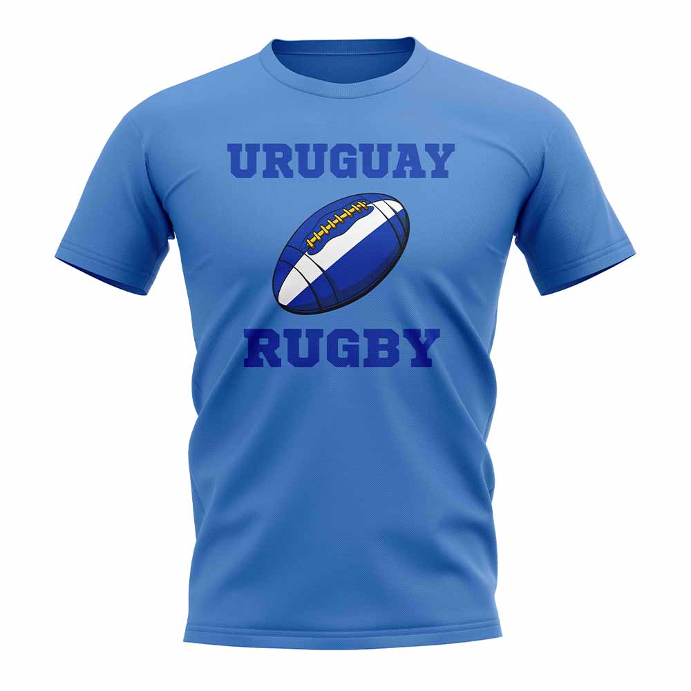 Uruguay Rugby Ball T-Shirt (Sky Blue) Product - Football Shirts UKSoccershop   