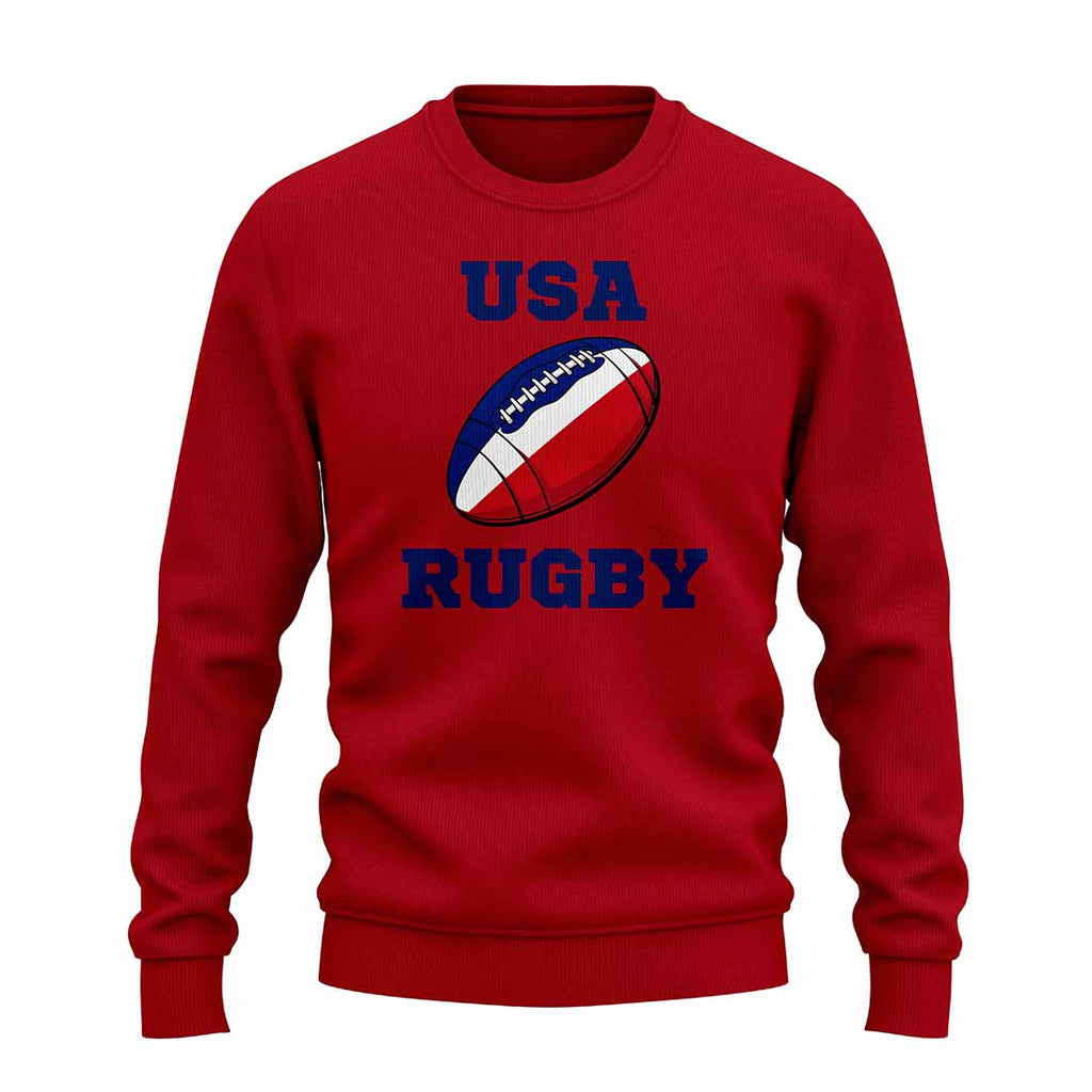 USA Rugby Ball Sweatshirt (Red) Product - Football Shirts UKSoccershop   