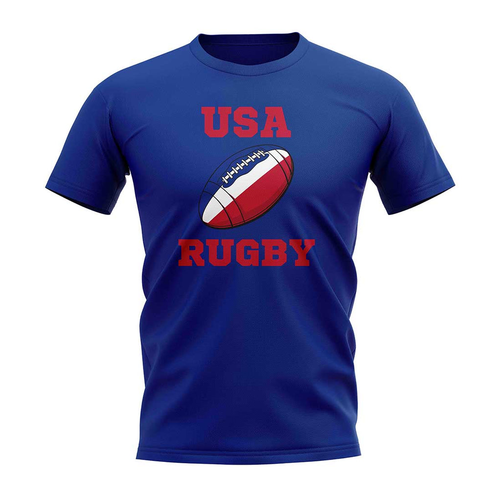 USA Rugby Ball T-Shirt (Blue) Product - Football Shirts UKSoccershop   