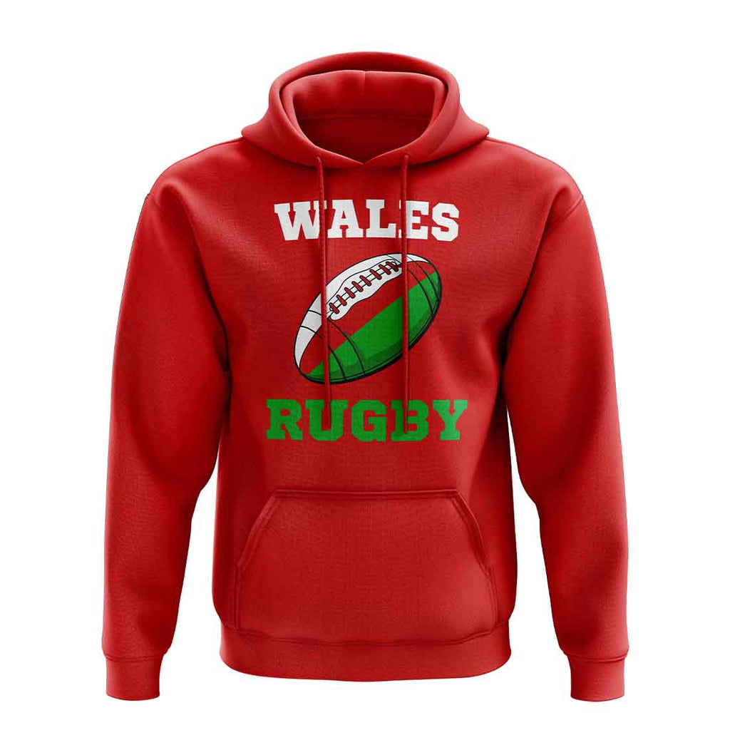 Wales Rugby Ball Hoody (Red) Product - Hoodies UKSoccershop   