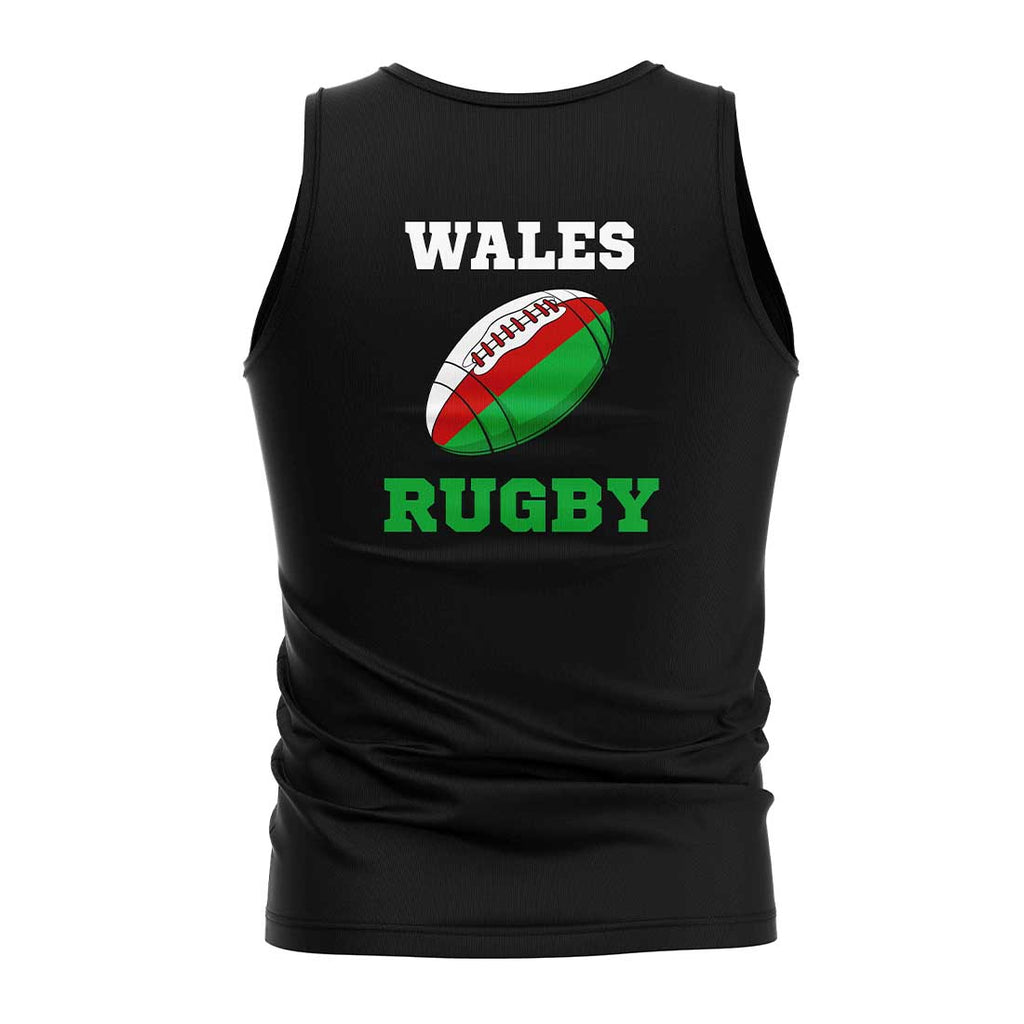 Wales Rugby Ball Tank Top (Black) Product - T-Shirt UKSoccershop   