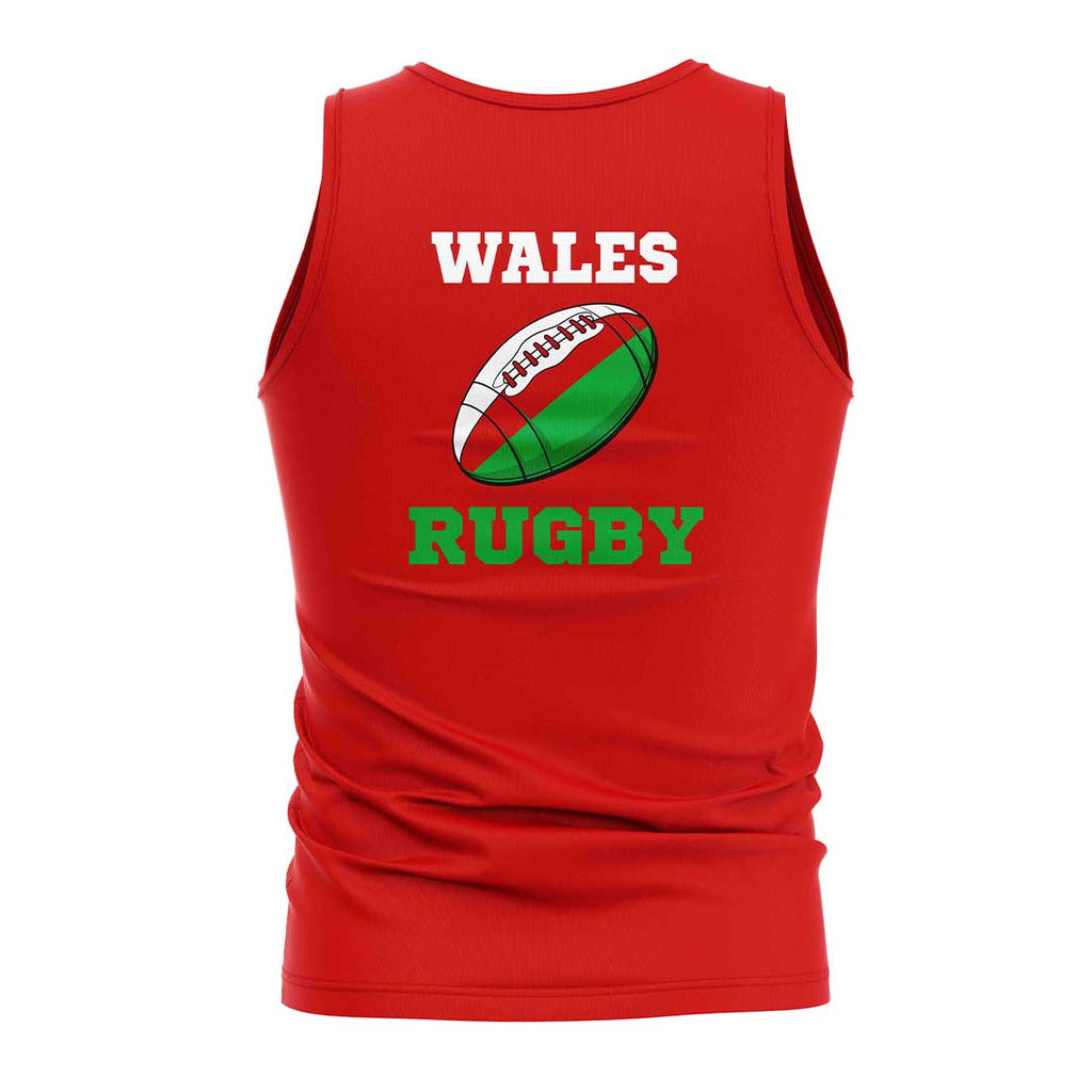 Wales Rugby Ball Tank Top (Red) Product - T-Shirt UKSoccershop   