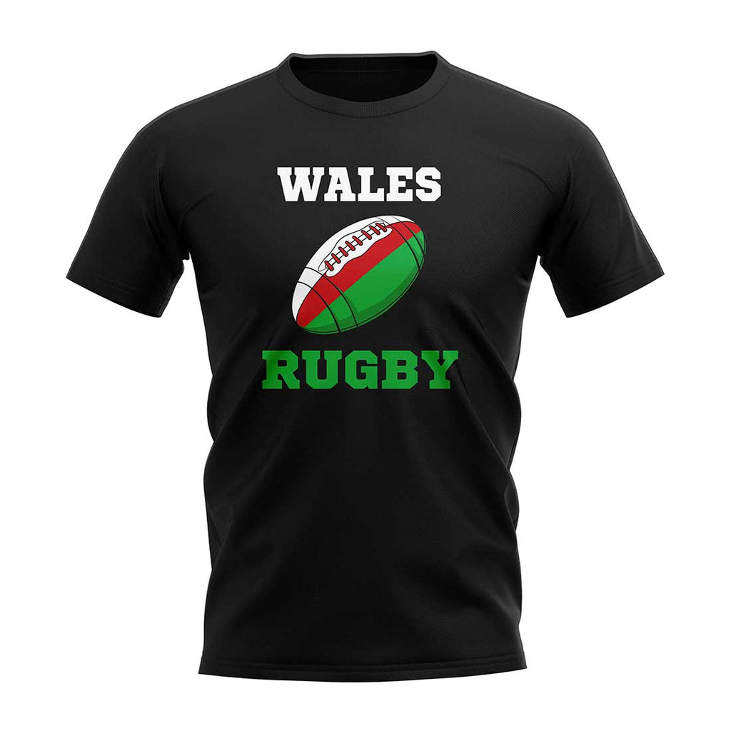Wales Rugby Ball T-Shirt (Black) Product - Football Shirts UKSoccershop   