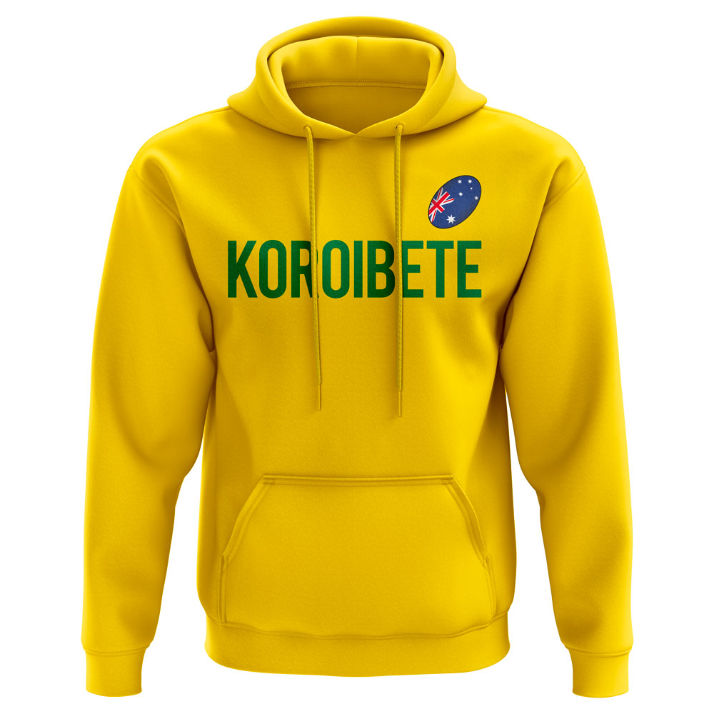 Marika Koroibete Australia Rugby Hoody (Yellow)  UKSoccershop   