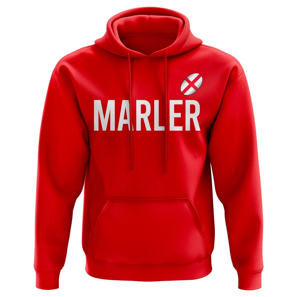 Joe Marler England Rugby Hoody (Red)  UKSoccershop   