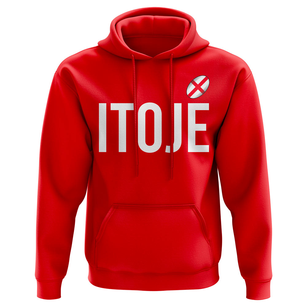 Mario Itoje England Rugby Hoody (Red)  UKSoccershop   