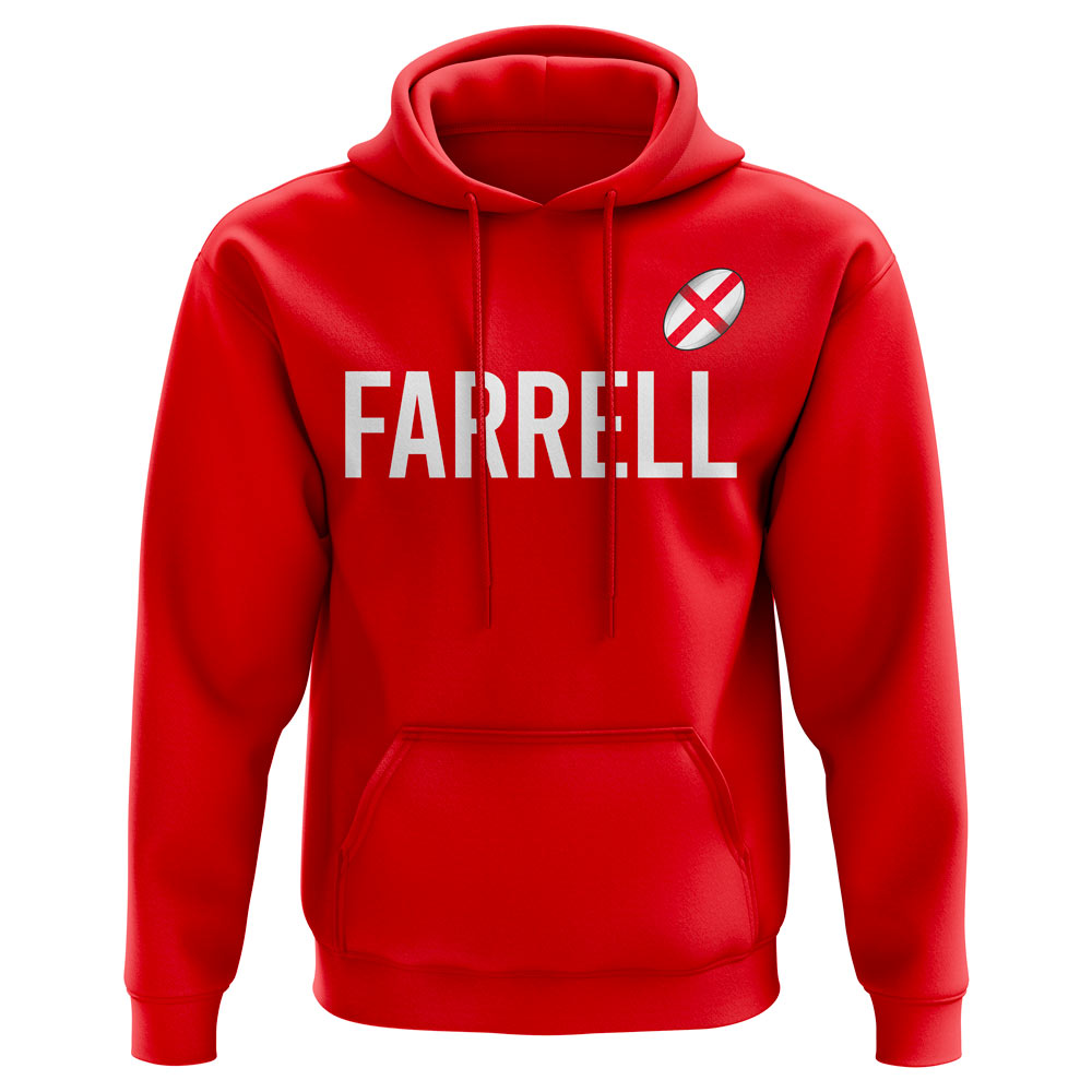 Owen Farrell England Rugby Hoody (Red)  UKSoccershop   