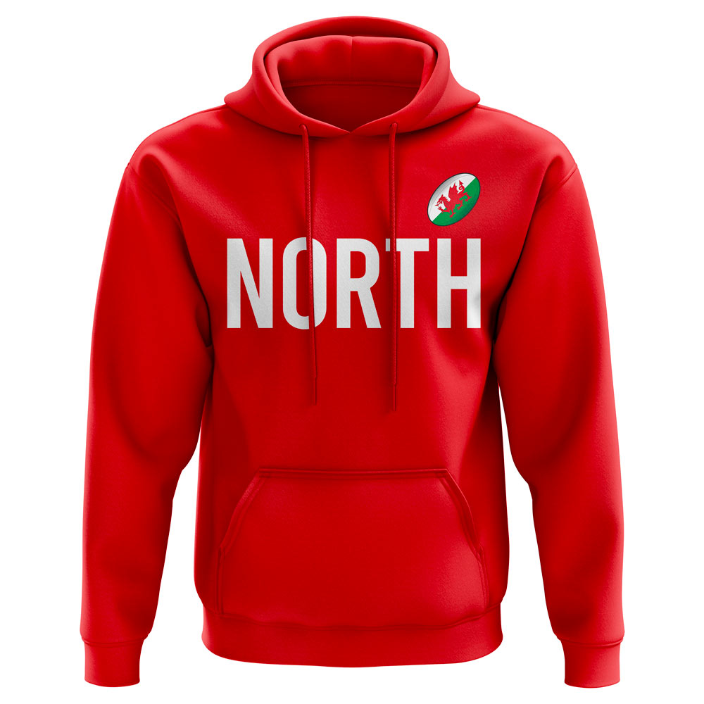 George North Wales Rugby Hoody (Red)  UKSoccershop   