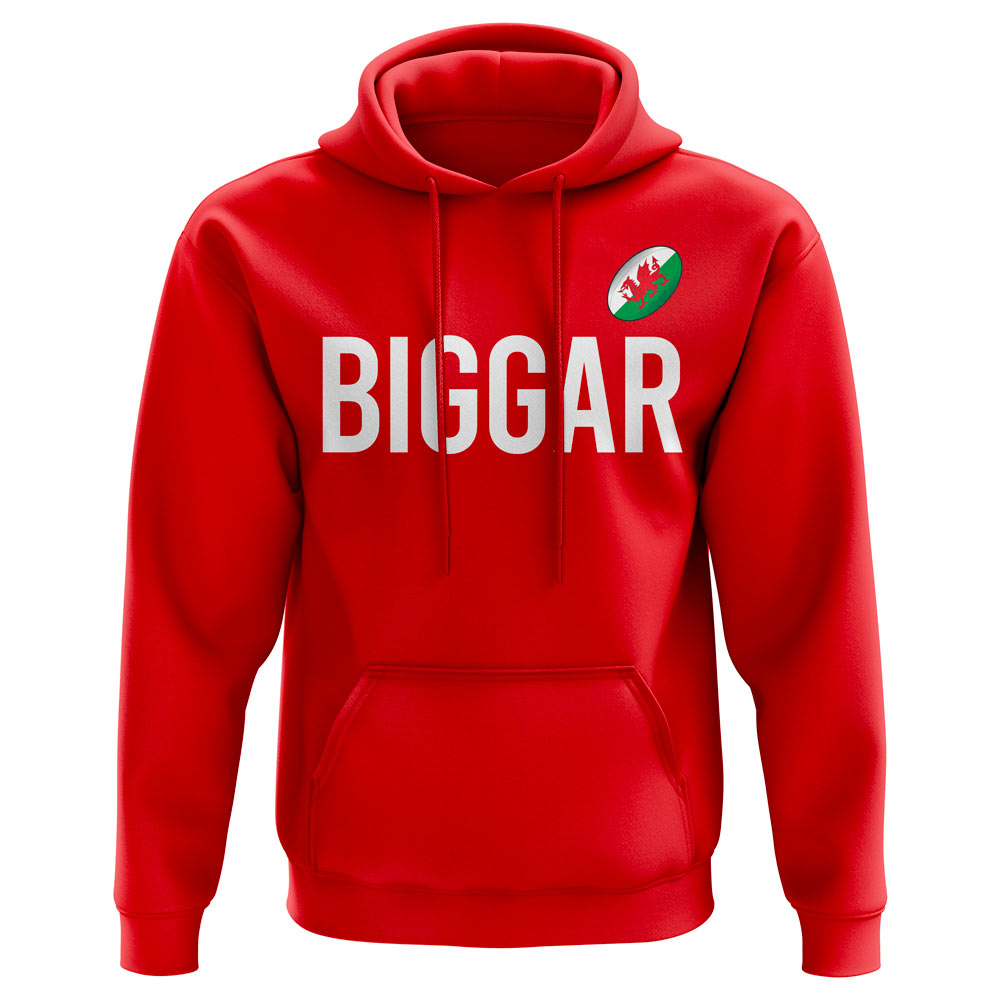 Dan Biggar Wales Rugby Hoody (Red)  UKSoccershop   