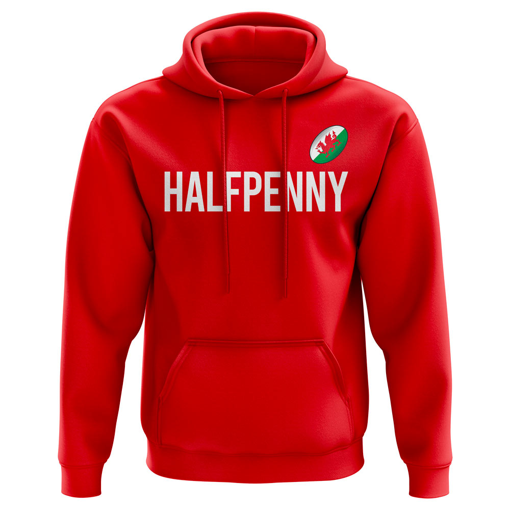 Leigh Halfpenny Wales Rugby Hoody (Red)  UKSoccershop   