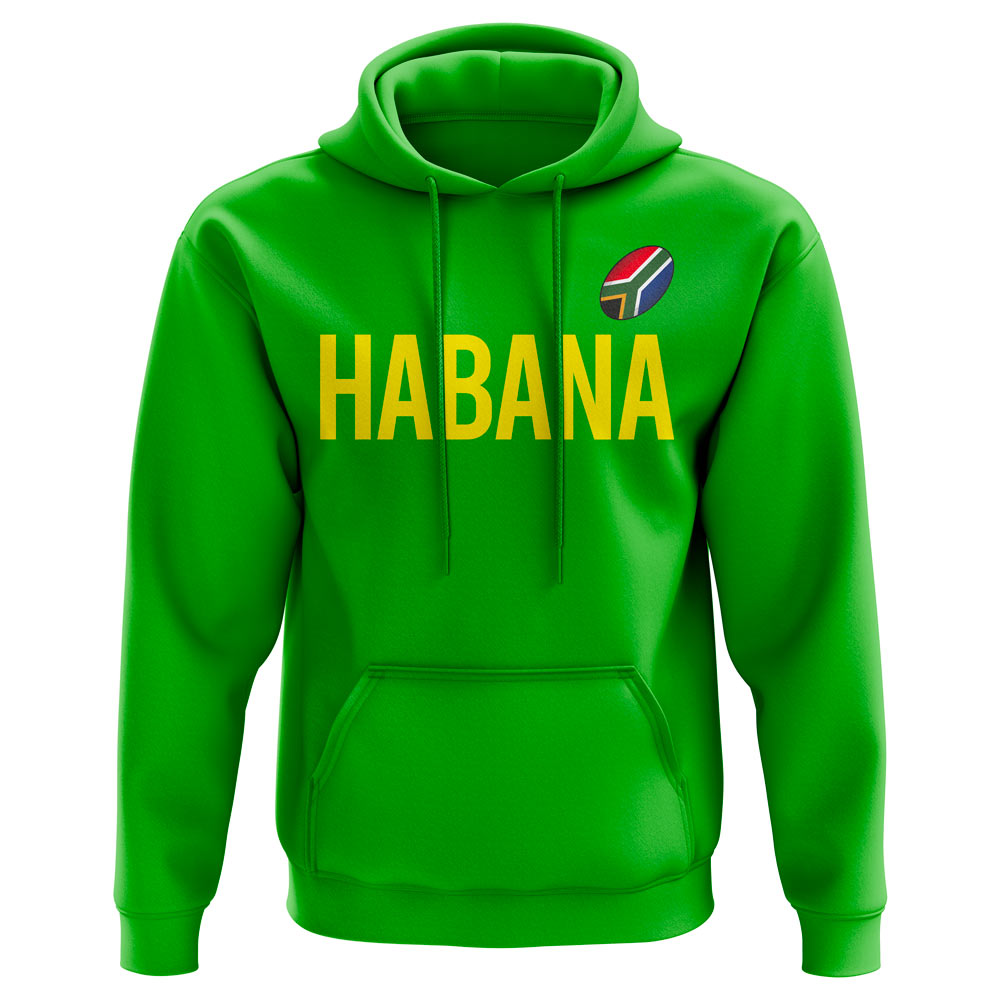 Bryan Habana Springboks Rugby Hoody (Green)  UKSoccershop   