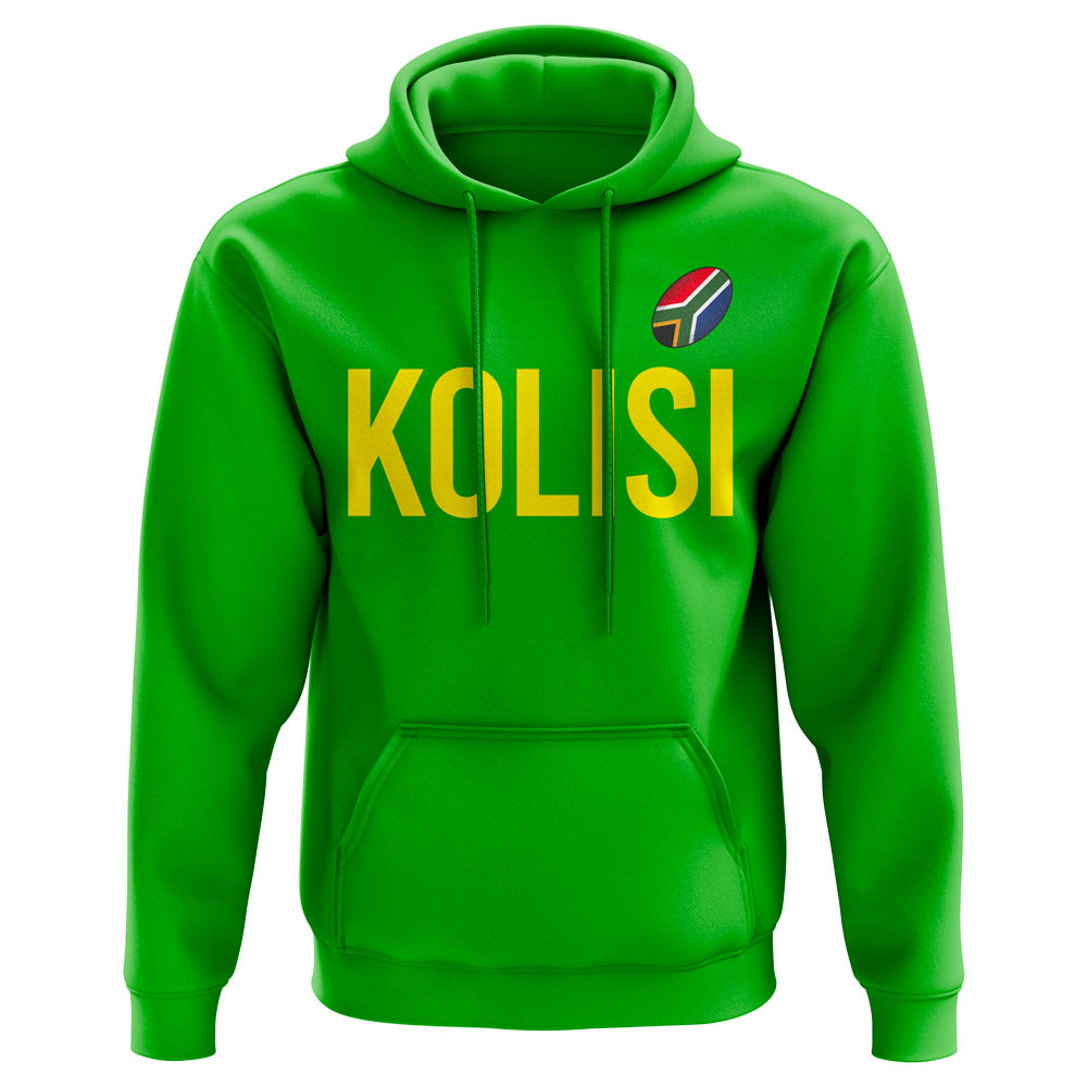 Siya Kolisi Springboks Rugby Hoody (Green)  UKSoccershop   