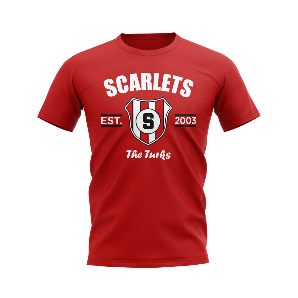 Scarlets Rugby Established T-Shirt (Red)  UKSoccershop   