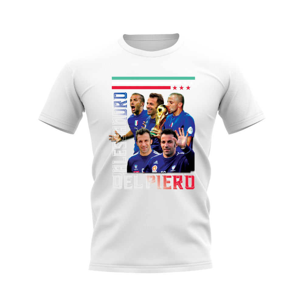 Alessandro Del Piero Italy Bootleg T-Shirt (White)  UKSoccershop   