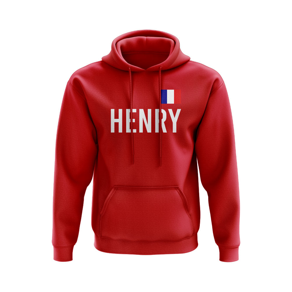 Thierry Henry France Name Hoody (Red)  UKSoccershop   