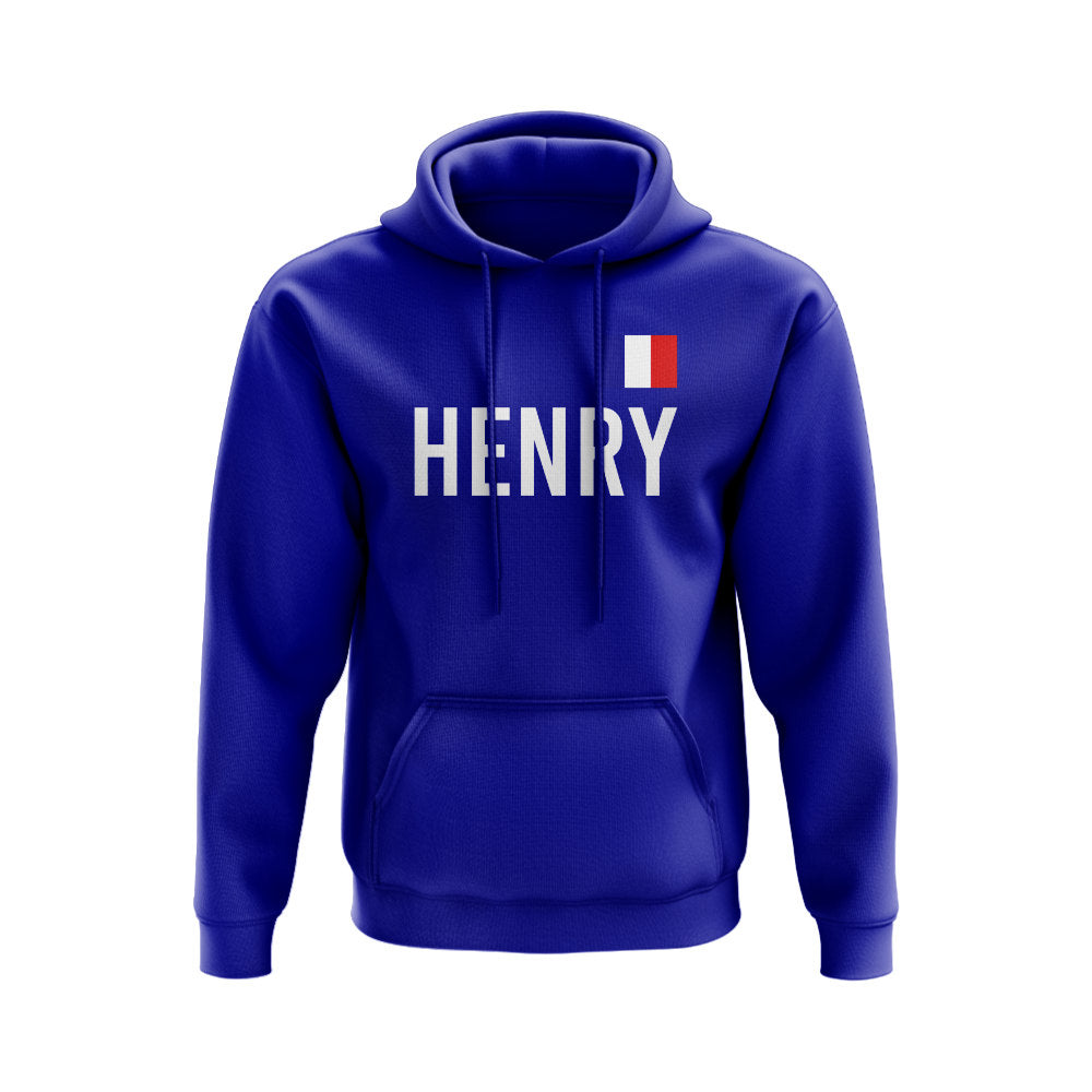 Thierry Henry France Name Hoody (Blue)  UKSoccershop   