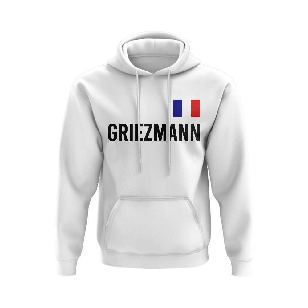 Antoine Griezmann France Name Hoody (White)  UKSoccershop   