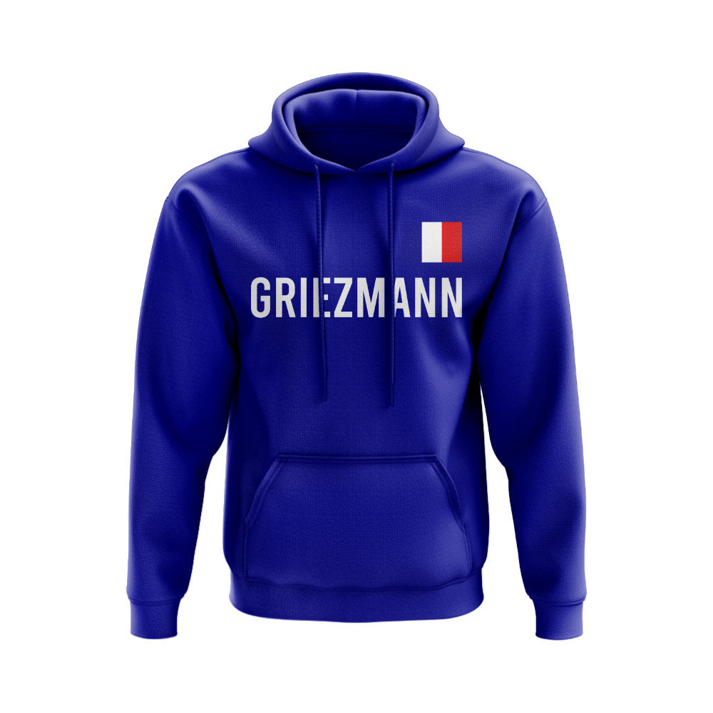 Antoine Greizmann France Name Hoody (Blue)  UKSoccershop   