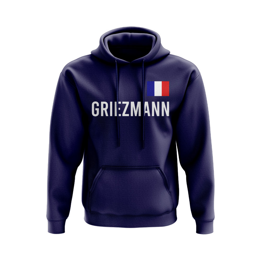 Antoine Greizmann France Name Hoody (Navy)  UKSoccershop   