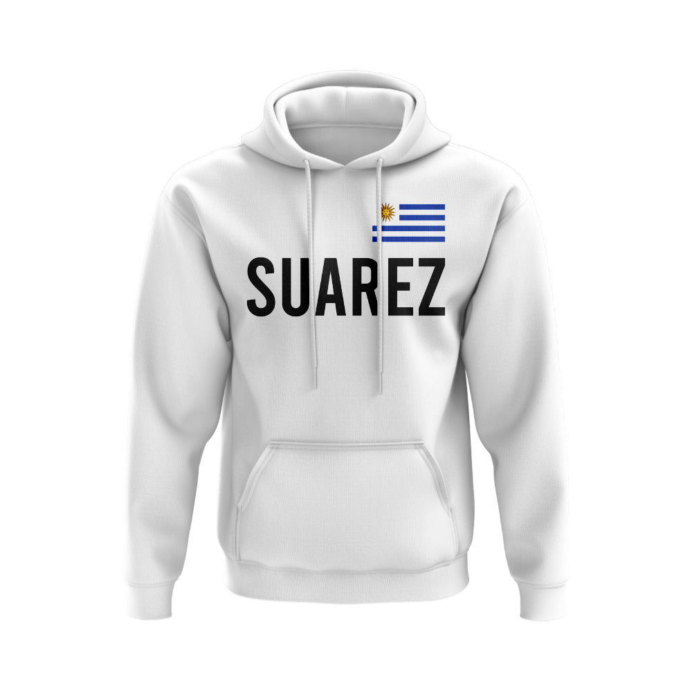 Luis Suarez Uruguay Name Hoody (White)  UKSoccershop   