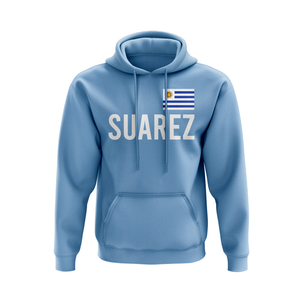 Luis Suarez Uruguay Name Hoody (Sky Blue)  UKSoccershop   