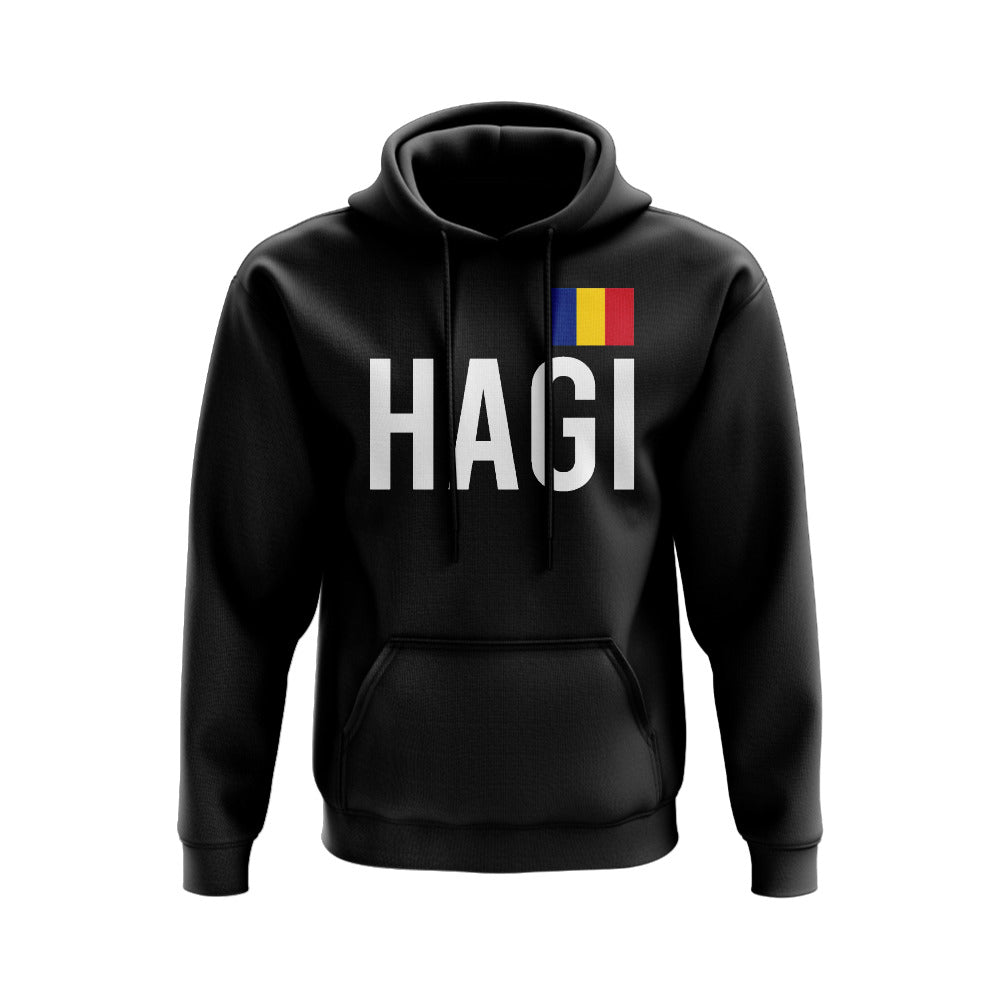 Gheorge Hagi Romania Name Hoody (Black)  UKSoccershop   